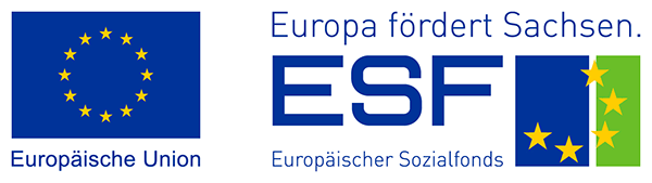 Logo ESF Europäischer Strkturfonds 2014-2020 - Europa fördert Sachsen